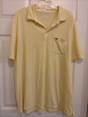 Vineyard Vines Men’s Pale Yellow Pocket Polo